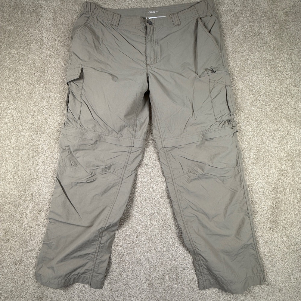 Columbia Mens Omni-Shade Convertible Cargo Pants 40x30 Gray Nylon Ripstop 2313